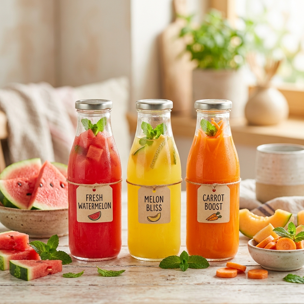 Jus de fruits frais pressés
